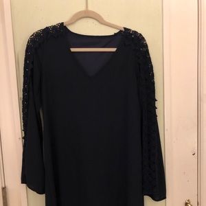 Long Sleeve Blue Dress